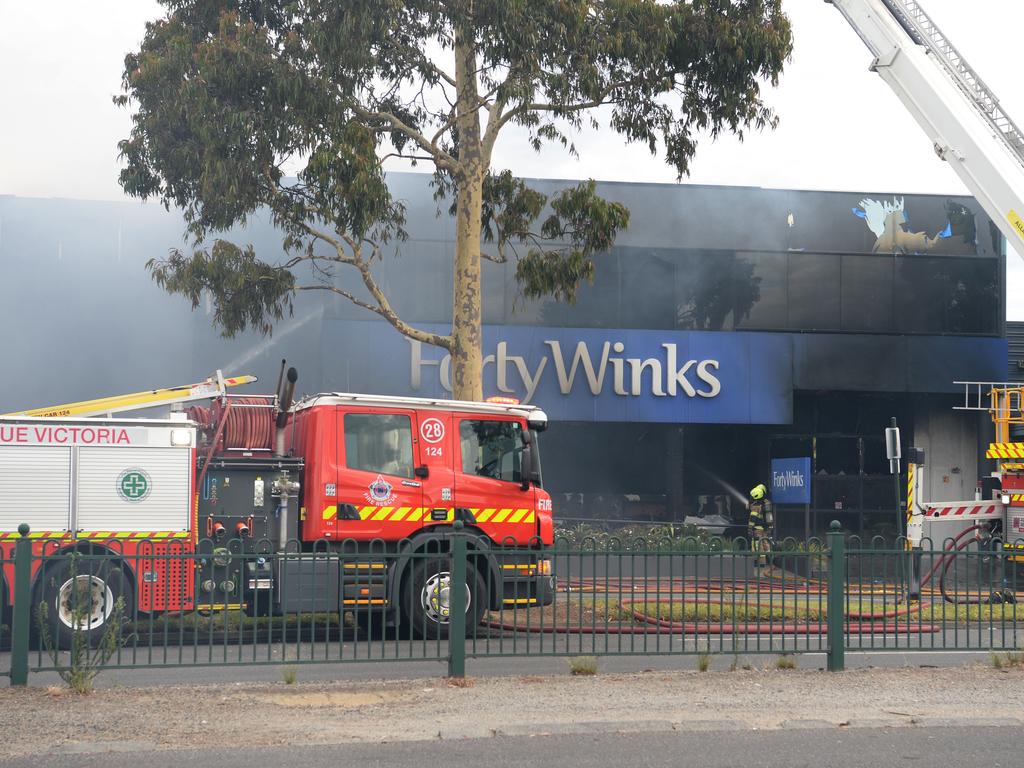 Suspected Arson at Forty Winks Nunawading Sparks Massive Fire and Evacuation